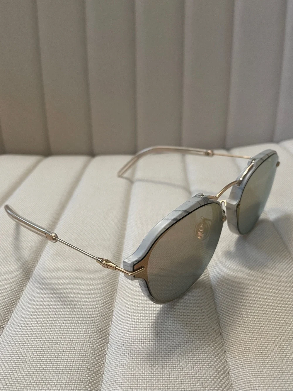 Dior Eclat Grey Marble Pink Mirror Lens Sunglasses